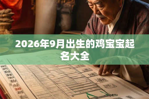 2026年9月出生的鸡宝宝起名大全