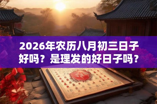 2026年农历八月初三日子好吗？是理发的好日子吗？