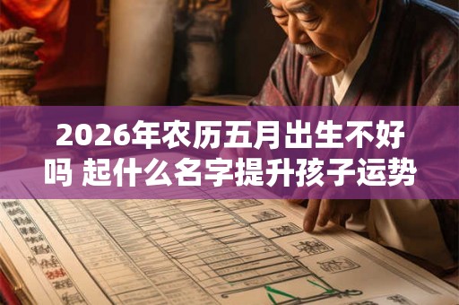 2026年农历五月出生不好吗 起什么名字提升孩子运势