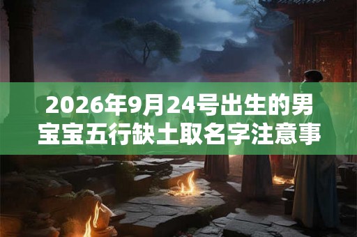 2026年9月24号出生的男宝宝五行缺土取名字注意事项