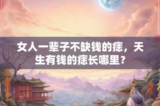 女人一辈子不缺钱的痣，天生有钱的痣长哪里？