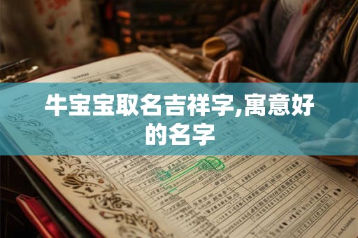 牛宝宝取名吉祥字,寓意好的名字