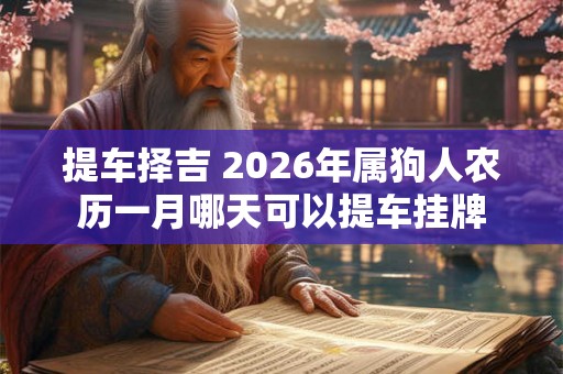 提车择吉 2026年属狗人农历一月哪天可以提车挂牌
