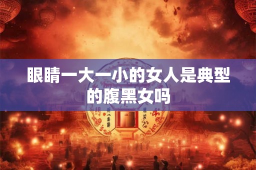 眼睛一大一小的女人是典型的腹黑女吗 眼睛一大一小的女人是典型的腹黑女吗