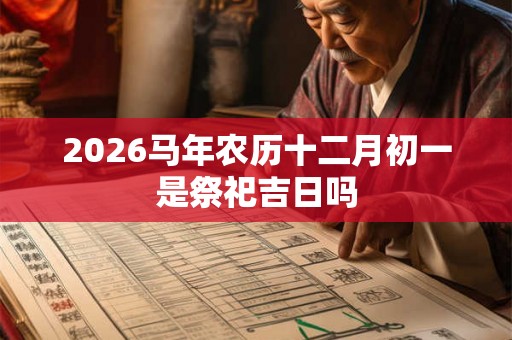 2026马年农历十二月初一是祭祀吉日吗