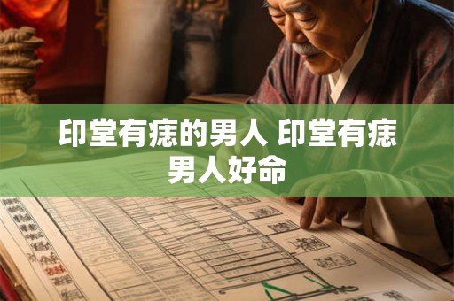 印堂有痣的男人 印堂有痣男人好命