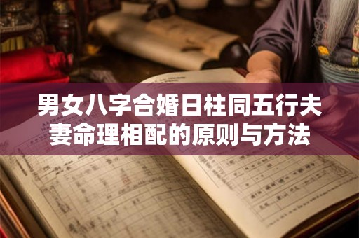 男女八字合婚日柱同五行夫妻命理相配的原则与方法