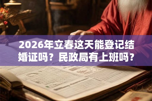 2026年立春这天能登记结婚证吗？民政局有上班吗？