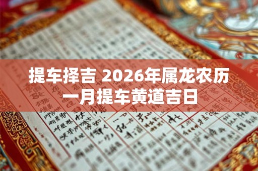 提车择吉 2026年属龙农历一月提车黄道吉日