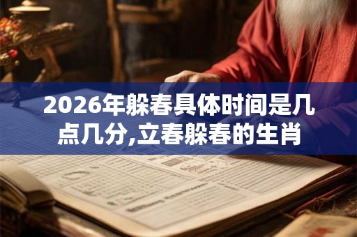 2026年躲春具体时间是几点几分,立春躲春的生肖