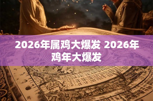 2026年属鸡大爆发 2026年鸡年大爆发 2026年属鸡大爆发 2026年鸡年大爆发
