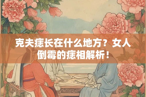 克夫痣长在什么地方？女人倒霉的痣相解析！