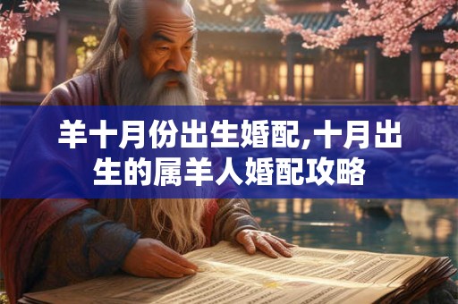 羊十月份出生婚配,十月出生的属羊人婚配攻略