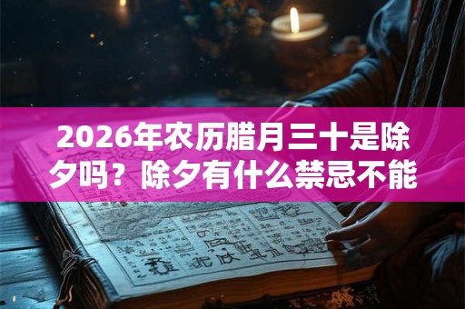 2026年农历腊月三十是除夕吗？除夕有什么禁忌不能做什么？