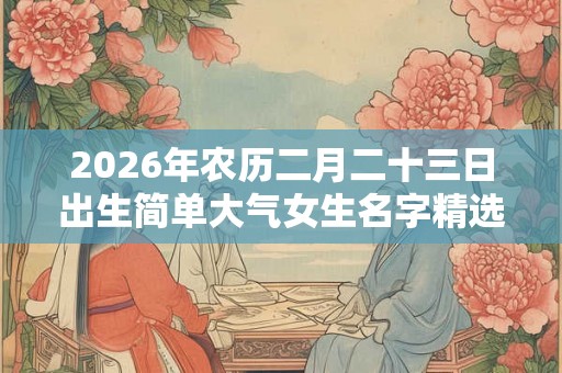 2026年农历二月二十三日出生简单大气女生名字精选
