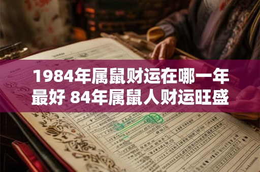 1984年属鼠财运在哪一年最好 84年属鼠人财运旺盛年份