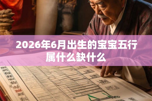 2026年6月出生的宝宝五行属什么缺什么