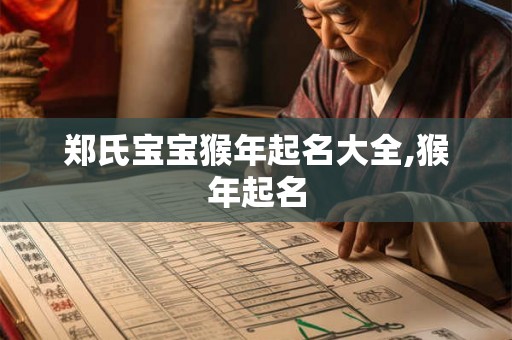 郑氏宝宝猴年起名大全,猴年起名