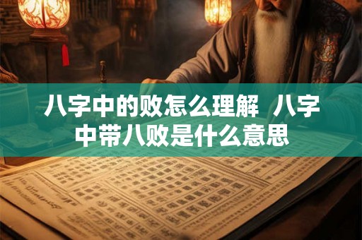 八字中的败怎么理解  八字中带八败是什么意思