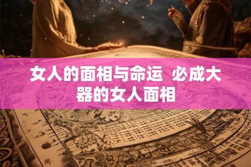 女人的面相与命运  必成大器的女人面相