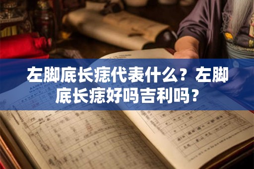 左脚底长痣代表什么？左脚底长痣好吗吉利吗？