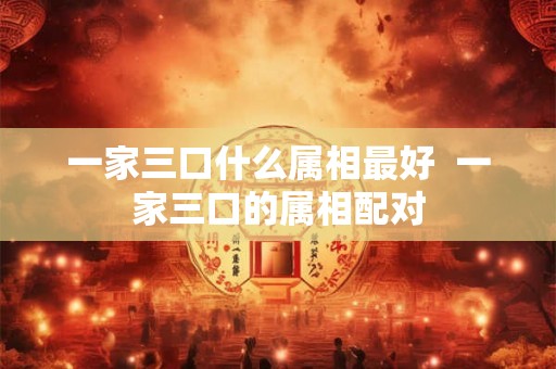 一家三口什么属相最好  一家三口的属相配对