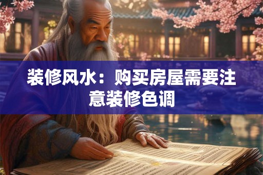 装修风水：购买房屋需要注意装修色调
