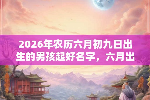 2026年农历六月初九日出生的男孩起好名字,六月出生的男孩命运解析 2026年农历六月初九日出生的男孩起好名字,六月出生的男孩命运解析