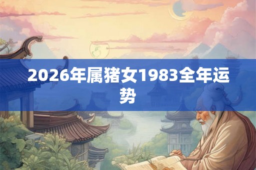 2026年属猪女1983全年运势