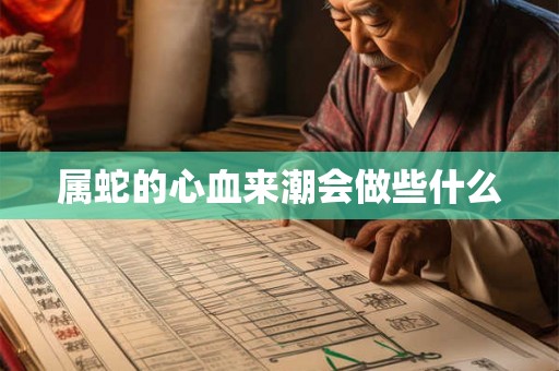 属蛇的心血来潮会做些什么 属蛇的心血来潮会做些什么