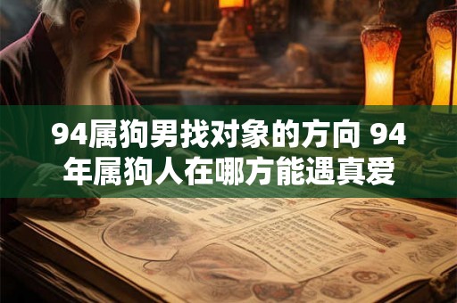 94属狗男找对象的方向 94年属狗人在哪方能遇真爱