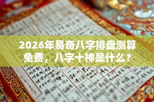2026年易奇八字排盘测算免费，八字十神是什么？