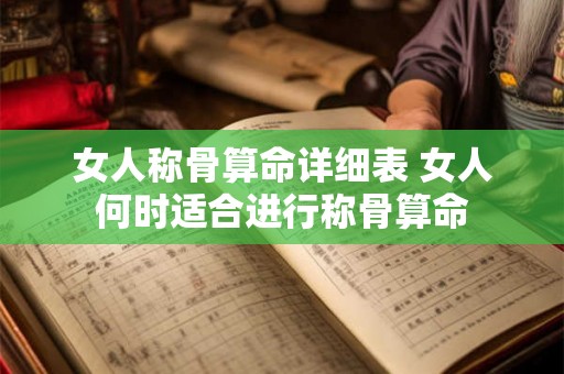 女人称骨算命详细表 女人何时适合进行称骨算命