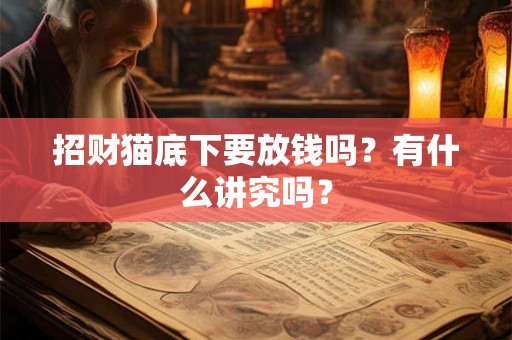 招财猫底下要放钱吗？有什么讲究吗？