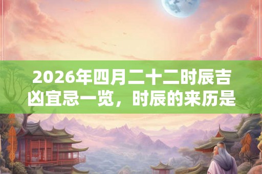 2026年四月二十二时辰吉凶宜忌一览，时辰的来历是什么？