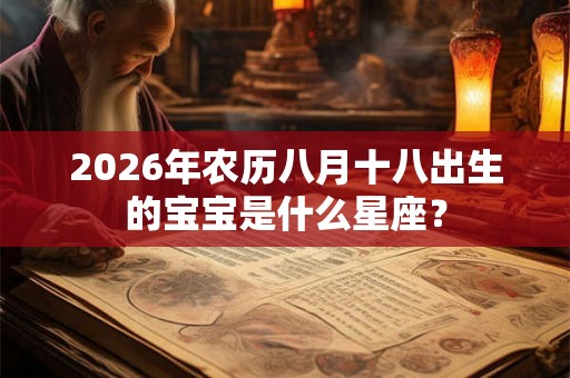 2026年农历八月十八出生的宝宝是什么星座? 2026年农历八月十八出生的宝宝是什么星座?