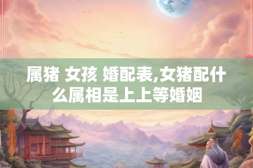 属猪 女孩 婚配表,女猪配什么属相是上上等婚姻