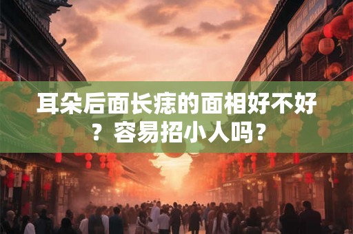 耳朵后面长痣的面相好不好?容易招小人吗? 耳朵后面长痣的面相好不好?容易招小人吗?