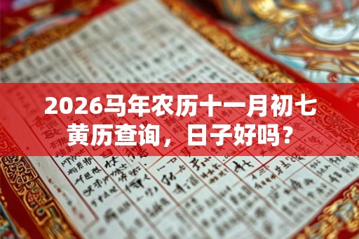 2026马年农历十一月初七黄历查询，日子好吗？
