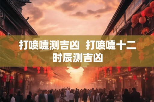 打喷嚏测吉凶  打喷嚏十二时辰测吉凶