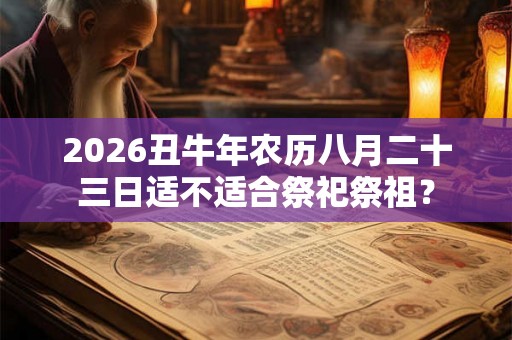 2026丑牛年农历八月二十三日适不适合祭祀祭祖？