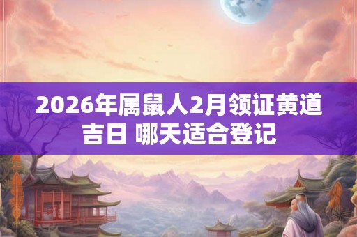 2026年属鼠人2月领证黄道吉日 哪天适合登记