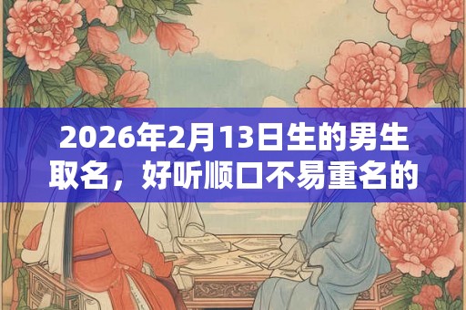 2026年2月13日生的男生取名，好听顺口不易重名的男宝宝名字