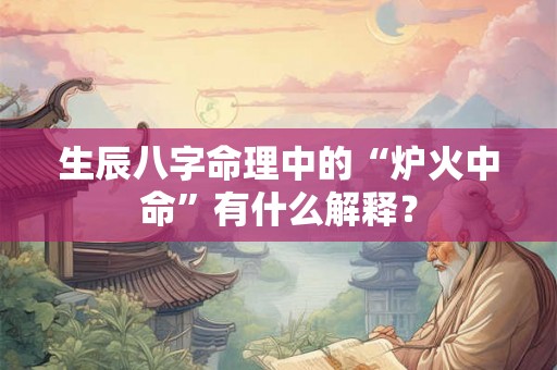 生辰八字命理中的“炉火中命”有什么解释？