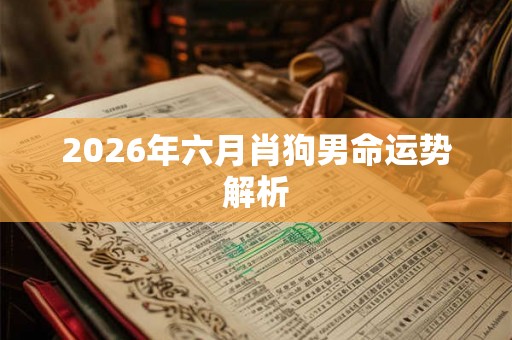 2026年六月肖狗男命运势解析