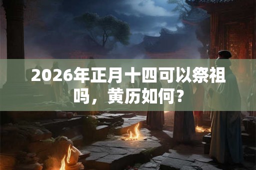2026年正月十四可以祭祖吗，黄历如何？