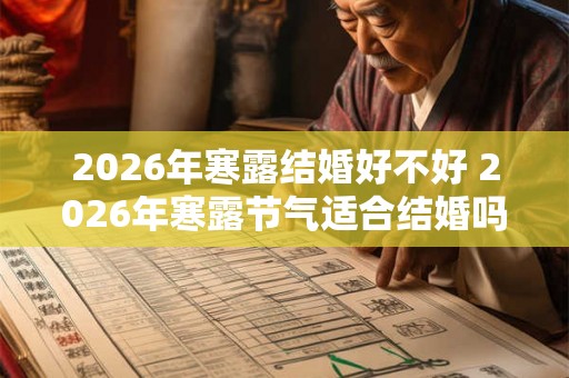 2026年寒露结婚好不好 2026年寒露节气适合结婚吗