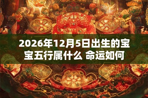2026年12月5日出生的宝宝五行属什么 命运如何 2026年12月5日出生的宝宝五行属什么 命运如何