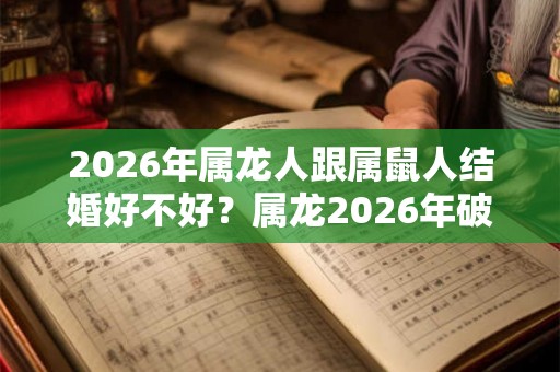 2026年属龙人跟属鼠人结婚好不好？属龙2026年破太岁吗？