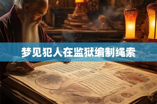 梦见犯人在监狱编制绳索